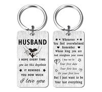 Gezxin To My Husband Gifts Romantic- Husband Christmas Keyring Gifts from Wife-Personalised Husband Birthday Anniversary Present for Men Him- Future Hubby Valentines Father's Day Xmas Keyring
