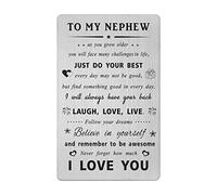 Gezxin To My Nephew Gifts- Nephew Father's Day Card Gift from Aunt Auntie- Personalised Nephew Birthday Graduation Ideas- Special Nephew Wedding Valentines Christmas Easter Present