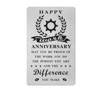 Gezxin Work Anniversary Card Gifts for Women Men- Happy Job Anniversary Card- May You Be Proud Of The Work You Do Decorations