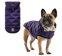 GF PET Cloud Dog Parka - Cozy Fleece Lining - Water-Resistant Pet Jacket for Cold Weather - Adjustable Fit for Dogs - XS, Purple