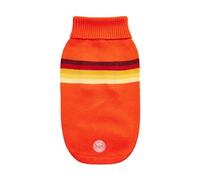 GF Pet Dog Jumper Retro Sweater, Knitted Winter Pullover for Dogs, Crochet Turtleneck Dog Coat - Orange - Large
