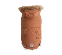 GF Pet Light Brown Elasto-Fit Urban Dog Parka, Large