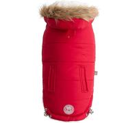 GF PET Urban Parka - Windproof & Insulated Winter Coat for Dogs - Stylish & Comfortable Parka Jacket - Adjustable Fit - 3XL, Red