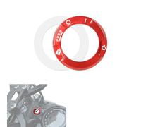 GFARDMOTO Motorcycle Ignition Key Switch Cover Compatible with Honda Monkey125 CT125 CB125R CB250R GB350/S - Aluminum Anti-Theft Lock Ring Decorative Protective Cover (Red)