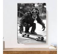 gfc funny monkey skateboarding skate board animal Print Picture Poster A4 UNFRAMED wall art Home decor Decorating preppy