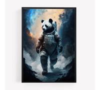 gfc panda astronaut funny Print Picture Poster heart A4 UNFRAMED space funny retro bedroom nursery wall art Home decor Decorating