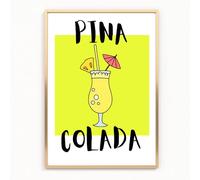 gfc pina colada cocktail Print Picture Poster Gift A4 UNFRAMED 1 wall art Home decor Decorating kitchen modern bright