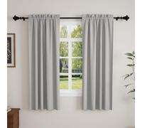 GFCC Blackout Curtains, Light Grey Darkening Thermal Insulated Energy Saving Curtains & Drapes Light Blocking Blackout Curtain for Bedroom Living Room Kitchen Nursery, W52 x L54 Inch, 2 Panels