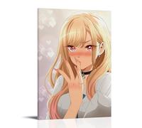 GFDGWZVOC Anime My Dress Up Darling Girls Aesthetic Poster Decorative Painting Canvas Wall Posters And Modern Family Bedroom Decor 24x36inch(60x90cm) Frame-style