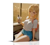 GFDGWZVOC Anime My Dress Up Darling Manga Bedroom Aesthetic Poster Decorative Painting Canvas Wall Posters And Modern Family Bedroom Decor 24x36inch(60x90cm) Frame-style