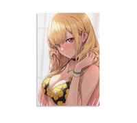 GFDGWZVOC Anime Poster My Dress Up Darling Manga Aesthetic Decorative Painting Canvas Wall Posters And Modern Family Bedroom Decor 24x36inch(60x90cm) Unframe-style
