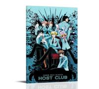 GFDGWZVOC Anime Poster Ouran High School Host Club Film Decorative Painting Canvas Wall Posters And Modern Family Bedroom Decor 20x30inch(50x75cm) Frame-style