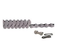 GFDSGRE Bike Chain Bicycle Silver Chain 7s 8s 9s 10s 11s 12s Speed Durable Single With Missing Link Connector(1 speed Silver chain)