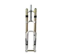 GFDSGRE Bike Forks Fork Downhill MTB Mountain Bike Fork Suspension Damping Bicycle Fork Black White Gold Golden Mtb Forks(26 inch white)
