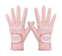 GFDSGRE Golf Glove 1pair Professional Breathable Sky Blue Soft Fabric For Women Left And Right Hand(Pink,Size 21)