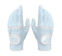 GFDSGRE Golf Glove 1pair Professional Breathable Sky Blue Soft Fabric For Women Left And Right Hand(Sky blue 1 pair,Size 17)