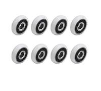GFDSGRE Shower Door Rollers 8Pcs Shower Door Runner Rollers Wheels Pulleys Replacement Parts Diameter 19/23/25mm Bathroom Bearing Door Fasteners Shower Door Wheels(23mm)