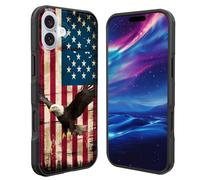 GFEWYTJYJ Magnetic for iPhone 17 Case,[Compatible with MagSafe][Military Grade Shockproof] Heavy Duty Tough Rugged Cover for iPhone 17 6.3 inch 2025,American Flag Bald Eagle