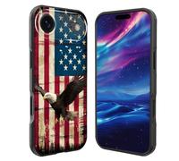 GFEWYTJYJ Magnetic for iPhone Air Case,[Compatible with MagSafe][Military Grade Shockproof] Heavy Duty Tough Rugged Cover for iPhone Air 6.5 inch 2025,American Flag Bald Eagle