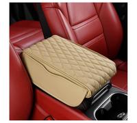 GFFLH Car Center Console Armrest Cover For BMW Serie 4 Series 4er 2013-2018 2019 2020 2021, PU Leather Car Armrest Box Mat Armrest Protector Pad Auto Interior Accessories,Beige