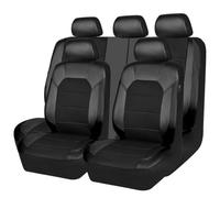 GFFLH Car Seat Cover Sets for Peugeot 2008 2014-2016 2017 2018 2019 2020 2021 2022 2023 2024 2025, Full Sets Seat Covers PU Leather Seat Front Rear Cushion Waterproof Protector Accessories,Black