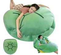 GFFTYX Multifunctional Giant Wearable Turtle Shell Pillow, Adult Wearable Big Turtle Shell Pillow Weighted Pillow, Green Wearable Anxiety Turtle Shell Body Pillow(120cm)