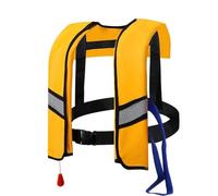 GFFTYX Snorkel Vest,Manual Inflatable Portable Inflatable Swim Vest Jackets for Snorkeling Swimming Diving Safety for Swimming Fishing Outdoor Water Sports(Yellow)