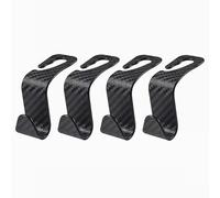 GFGJYK 4 Pack Car Seat Hook for Audi A6 allroad Quattro C8 4K I 2019-2024, Black Stylish Back Seat Hanger,Carbon Fiber Car Hook, Auto Seat Hook Hangers Storage Organizer