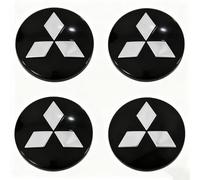 GFGJYK 4 PCS 60MM Hub Centre Caps for Mitsubishi L200 Ⅳ Double Cab 2010-2015, ABS Plastic Wheel Hub Caps,Waterproof Wear-Resistant Center Cap Easy To Install Wheel Centre Caps,Black
