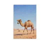 GFGPSALZU A Camel Walks in The Desert, Bell Ringing Fashionable Wall Decor - Hanging Art Poster And Mural12x18inch(30x45cm)