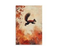 GFGPSALZU A Squirrel Mid-leap in Cinnamon Sky Fashionable Wall Decor - Hanging Art Poster And Mural24x36inch(60x90cm)