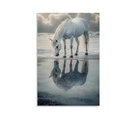 GFGPSALZU A Unicorn Reflected in A Frozen Lake, Horn Touching Water Like A Bridge to Dreams Fashionable Wall Decor - Hanging Art Poster And Mural24x36inch(60x90cm)