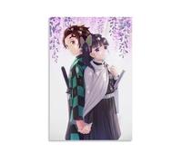 GFGPSALZU Demon Slayer Tanjiro And Kanao's Wisteria Bond Fashionable Wall Decor - Hanging Art Poster And Mural16x24inch(40x60cm)