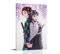 GFGPSALZU Demon Slayer Tanjiro And Kanao's Wisteria Bond Fashionable Wall Decor - Hanging Art Poster And Mural16x24inch(40x60cm)