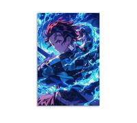 GFGPSALZU Demon Slayer Tanjiro's Water - Surge Resolve Fashionable Wall Decor - Hanging Art Poster And Mural08x12inch(20x30cm)