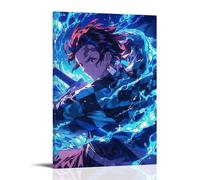 GFGPSALZU Demon Slayer Tanjiro's Water - Surge Resolve Fashionable Wall Decor - Hanging Art Poster And Mural24x36inch(60x90cm)