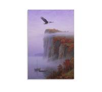 GFGPSALZU Foggy Bluff Scenic Autumn View Fashionable Wall Decor - Hanging Art Poster And Mural08x12inch(20x30cm)