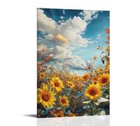 GFGPSALZU Garden Poster- Where Sunflowers Meet The Sky Fashionable Wall Decor - Hanging Art Poster And Mural24x36inch(60x90cm)