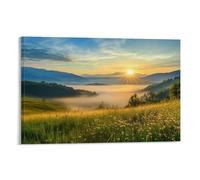 GFGPSALZU Landscape - Golden Dawn Over The Alpine Meadows Fashionable Wall Decor - Hanging Art Poster And Mural16x24inch(40x60cm)