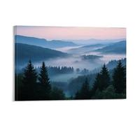GFGPSALZU Landscape - Misty Dawn in The Bavarian Forest Fashionable Wall Decor - Hanging Art Poster And Mural12x18inch(30x45cm)