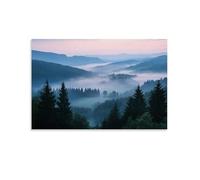 GFGPSALZU Landscape - Misty Dawn in The Bavarian Forest Fashionable Wall Decor - Hanging Art Poster And Mural20x30inch(50x75cm)
