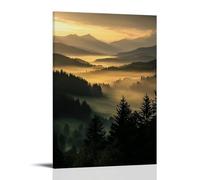 GFGPSALZU Landscape - Misty Dawn Over The Alpine Valley Fashionable Wall Decor - Hanging Art Poster And Mural16x24inch(40x60cm)