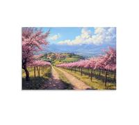 GFGPSALZU Landscape - Spring Blossoms in An Italian Vineyard Fashionable Wall Decor - Hanging Art Poster And Mural16x24inch(40x60cm)