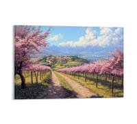 GFGPSALZU Landscape - Spring Blossoms in An Italian Vineyard Fashionable Wall Decor - Hanging Art Poster And Mural16x24inch(40x60cm)