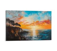 GFGPSALZU Landscape - Sunset on The Mediterranean Coast Fashionable Wall Decor - Hanging Art Poster And Mural16x24inch(40x60cm)