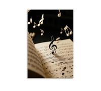 GFGPSALZU Music Notes And An Treble Are Flying Out of A Book Fashionable Wall Decor - Hanging Art Poster And Mural12x18inch(30x45cm)