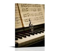 GFGPSALZU Music to Go with A Trumpet, Sheet And Keys in The Middle Fashionable Wall Decor - Hanging Art Poster And Mural08x12inch(20x30cm)