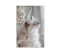 GFGPSALZU Pet Poster Elegance, Graceful Cat Companions Fashionable Wall Decor - Hanging Art Poster And Mural12x18inch(30x45cm)