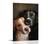 GFGPSALZU Pet Poster Friendship, Loyal Dog Companions Fashionable Wall Decor - Hanging Art Poster And Mural08x12inch(20x30cm)