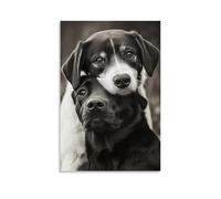 GFGPSALZU Pet Poster Friendship, Loyal Lab And His Best Buddy Fashionable Wall Decor - Hanging Art Poster And Mural08x12inch(20x30cm)